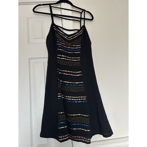 C.Luce black beaded party dress